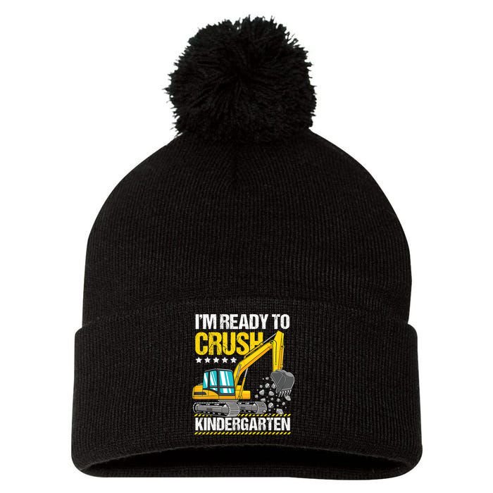 Im Ready To Crush Kindergarten Construction Vehicle Boy Pom Pom 12in Knit Beanie