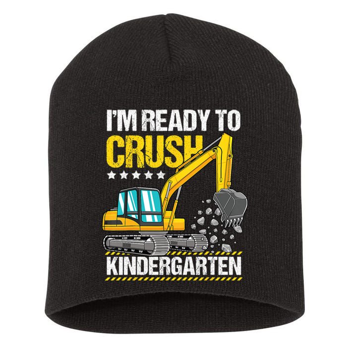 Im Ready To Crush Kindergarten Construction Vehicle Boy Short Acrylic Beanie