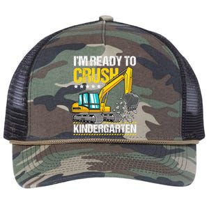 Im Ready To Crush Kindergarten Construction Vehicle Boy Retro Rope Trucker Hat Cap