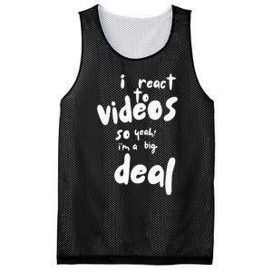 I React To Videos So IM A Big Deal Mesh Reversible Basketball Jersey Tank