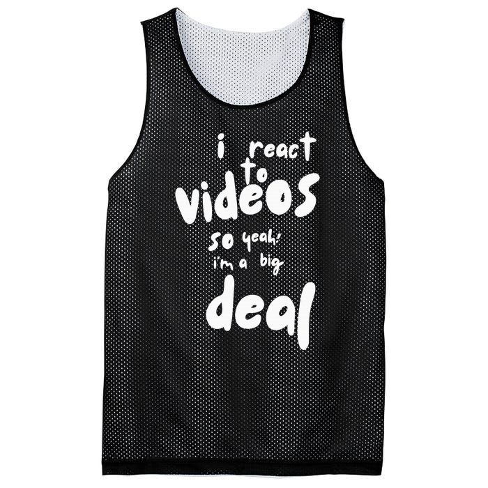 I React To Videos So IM A Big Deal Mesh Reversible Basketball Jersey Tank