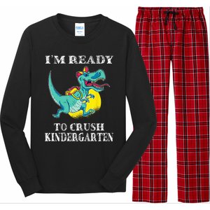 I'm Ready To Crush Kindergarten Trex Dinosaur Back To School Long Sleeve Pajama Set