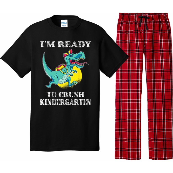 I'm Ready To Crush Kindergarten Trex Dinosaur Back To School Pajama Set