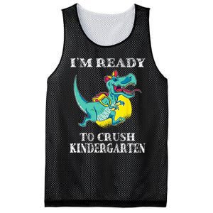 I'm Ready To Crush Kindergarten Trex Dinosaur Back To School Mesh Reversible Basketball Jersey Tank