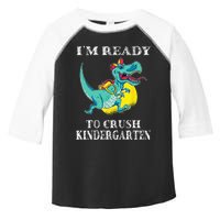 I'm Ready To Crush Kindergarten Trex Dinosaur Back To School Toddler Fine Jersey T-Shirt