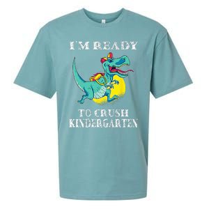 I'm Ready To Crush Kindergarten Trex Dinosaur Back To School Sueded Cloud Jersey T-Shirt