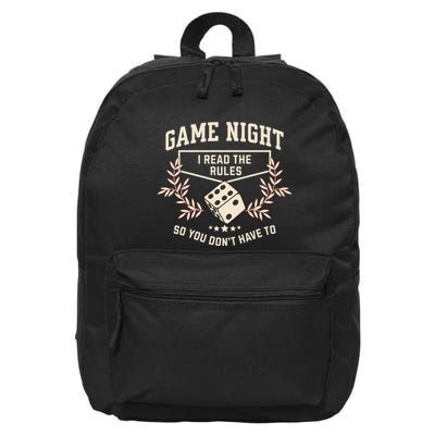 I Read The Rules So You DonT Have To Short 16 in Basic Backpack
