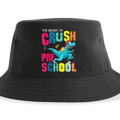 Im Ready To Crush Preschool Trex Dinosaur Back To School Sustainable Bucket Hat