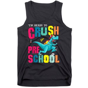 Im Ready To Crush Preschool Trex Dinosaur Back To School Tank Top