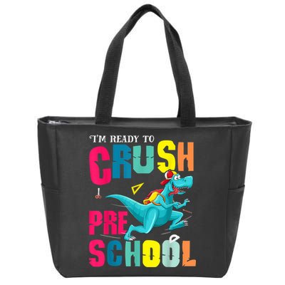 Im Ready To Crush Preschool Trex Dinosaur Back To School Zip Tote Bag
