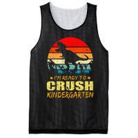 I'm Ready To Crush Kindergarten TRex Dinosaur Back To School Mesh Reversible Basketball Jersey Tank