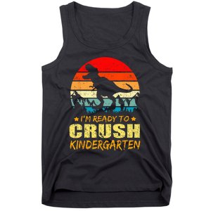 I'm Ready To Crush Kindergarten TRex Dinosaur Back To School Tank Top