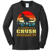 I'm Ready To Crush Kindergarten TRex Dinosaur Back To School Kids Long Sleeve Shirt