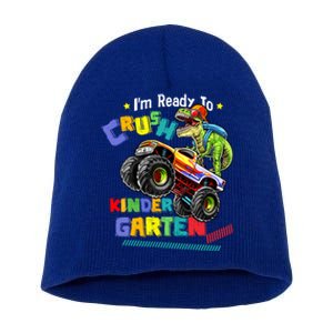 I'm Ready To Crush Kindergarten Dinosaur Back To School Kids Short Acrylic Beanie