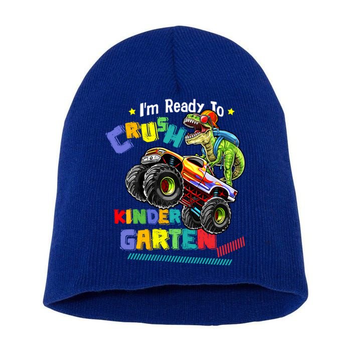 I'm Ready To Crush Kindergarten Dinosaur Back To School Kids Short Acrylic Beanie