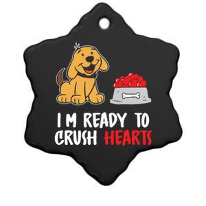 I'm Ready To Crush Hearts Meaningful Gift Dog Lover Valentines Day Funny Gift Ceramic Star Ornament