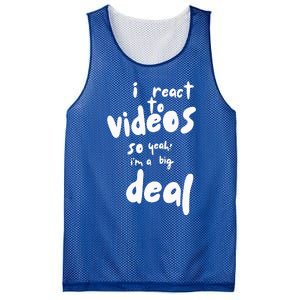 I React To Videos So IM A Big Deal Mesh Reversible Basketball Jersey Tank