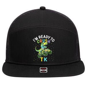 I'm Ready To Crush TK Dinosaur Back To School TK Funny 7 Panel Mesh Trucker Snapback Hat