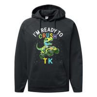 I'm Ready To Crush TK Dinosaur Back To School TK Funny Performance Fleece Hoodie