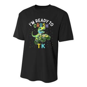 I'm Ready To Crush TK Dinosaur Back To School TK Funny Youth Performance Sprint T-Shirt