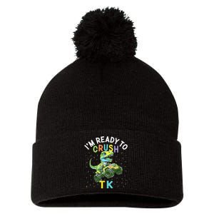 I'm Ready To Crush TK Dinosaur Back To School TK Funny Pom Pom 12in Knit Beanie