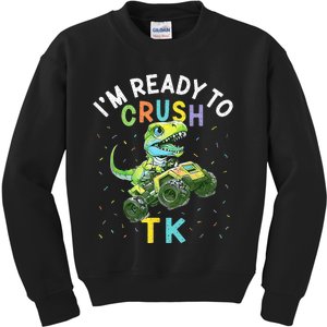 I'm Ready To Crush TK Dinosaur Back To School TK Funny Kids Sweatshirt