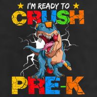 Im Ready To Crush Prek Dinosaur Back To School 7 Panel Mesh Trucker Snapback Hat