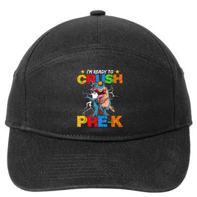 Im Ready To Crush Prek Dinosaur Back To School 7-Panel Snapback Hat