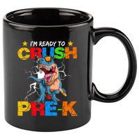 Im Ready To Crush Prek Dinosaur Back To School 11oz C Handle Ceramic Mug