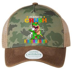 I'm Ready To Crush Kindergarten Dinosaur Back To School Legacy Tie Dye Trucker Hat