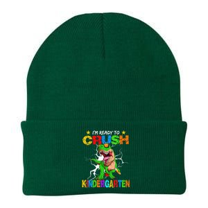 I'm Ready To Crush Kindergarten Dinosaur Back To School Knit Cap Winter Beanie