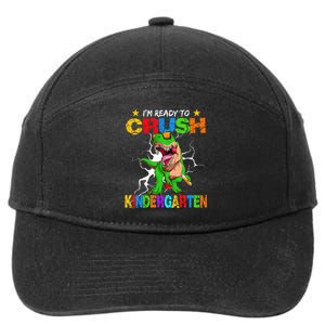 I'm Ready To Crush Kindergarten Dinosaur Back To School 7-Panel Snapback Hat