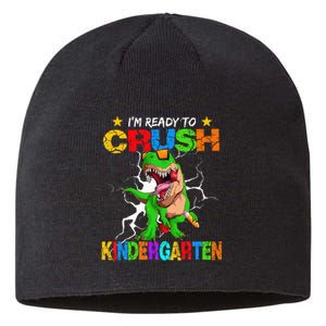 I'm Ready To Crush Kindergarten Dinosaur Back To School Sustainable Beanie