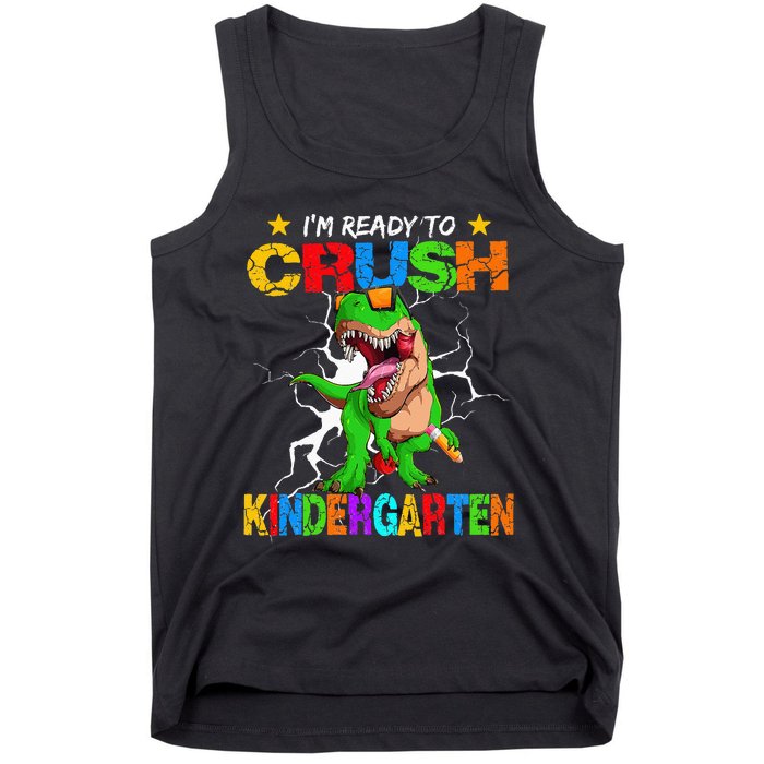 I'm Ready To Crush Kindergarten Dinosaur Back To School Tank Top