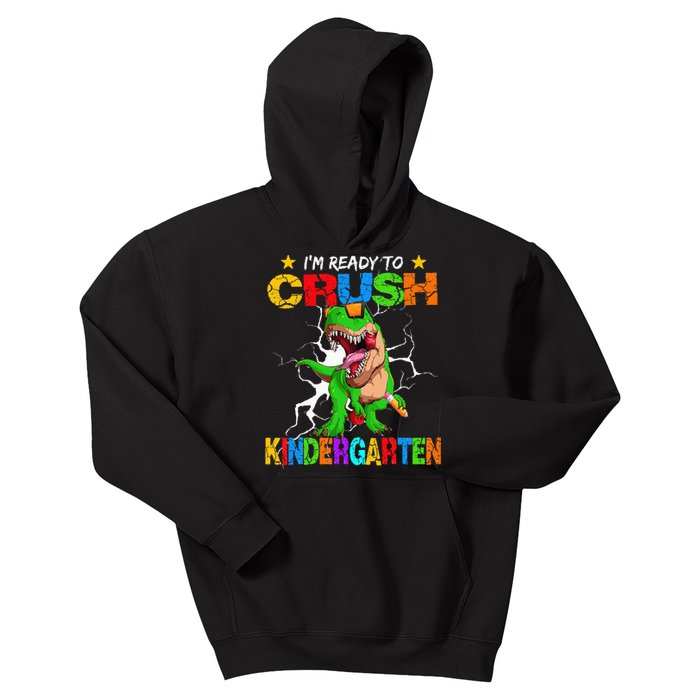 I'm Ready To Crush Kindergarten Dinosaur Back To School Kids Hoodie