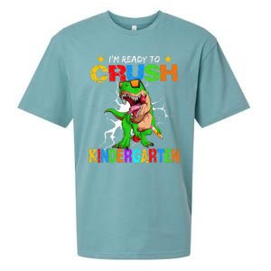 I'm Ready To Crush Kindergarten Dinosaur Back To School Sueded Cloud Jersey T-Shirt