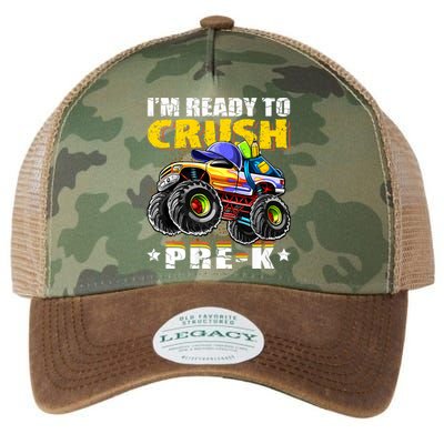 Im Ready To Crush Prek Monster Truck Backpack Back To School Legacy Tie Dye Trucker Hat