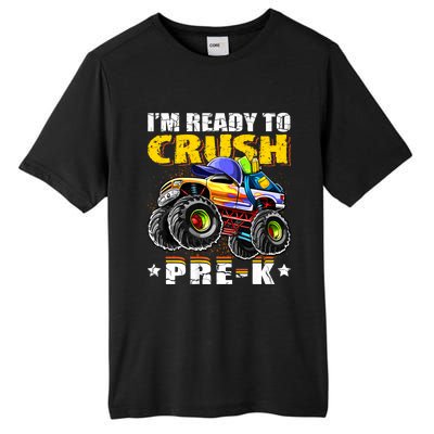 Im Ready To Crush Prek Monster Truck Backpack Back To School Tall Fusion ChromaSoft Performance T-Shirt