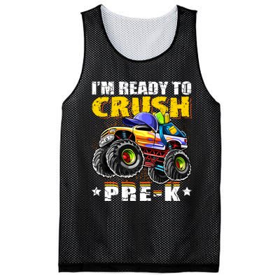 Im Ready To Crush Prek Monster Truck Backpack Back To School Mesh Reversible Basketball Jersey Tank