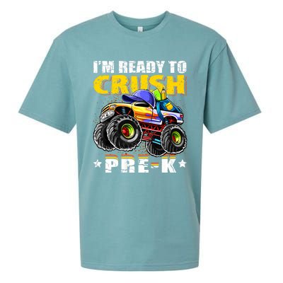 Im Ready To Crush Prek Monster Truck Backpack Back To School Sueded Cloud Jersey T-Shirt