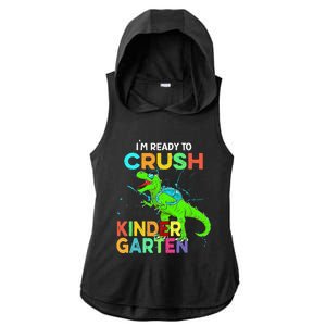 I'm Ready To Crush Kindergarten Dinosaur Back To School Ladies PosiCharge Tri-Blend Wicking Draft Hoodie Tank