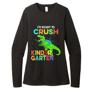 I'm Ready To Crush Kindergarten Dinosaur Back To School Womens CVC Long Sleeve Shirt