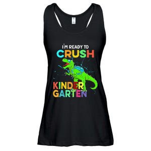 I'm Ready To Crush Kindergarten Dinosaur Back To School Ladies Essential Flowy Tank