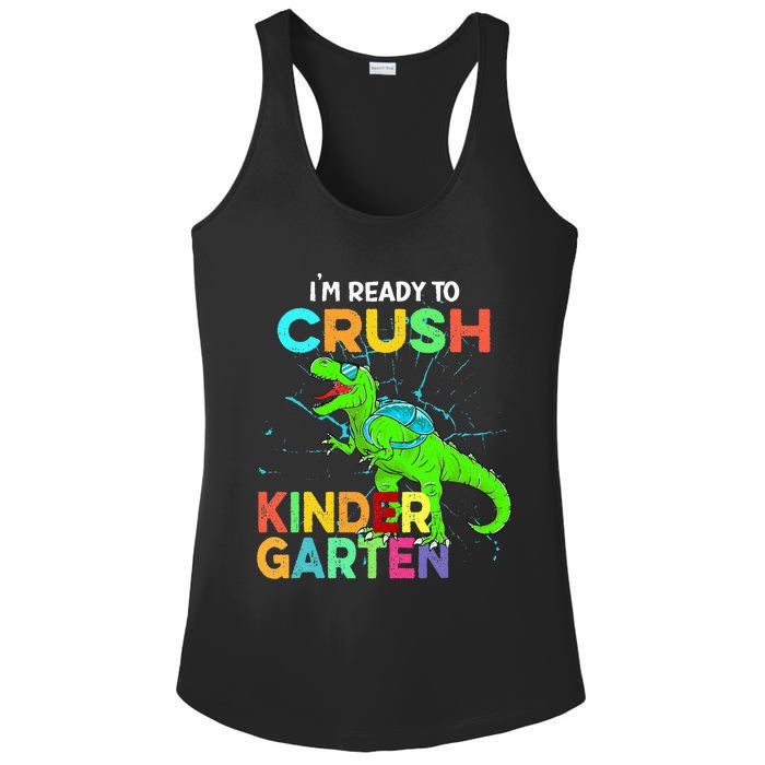 I'm Ready To Crush Kindergarten Dinosaur Back To School Ladies PosiCharge Competitor Racerback Tank