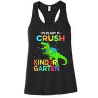 I'm Ready To Crush Kindergarten Dinosaur Back To School Women's Racerback Tank