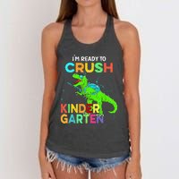 I'm Ready To Crush Kindergarten Dinosaur Back To School Women's Knotted Racerback Tank