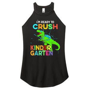 I'm Ready To Crush Kindergarten Dinosaur Back To School Women's Perfect Tri Rocker Tank