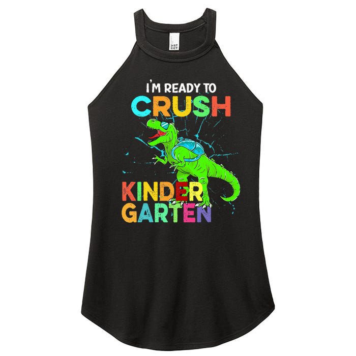 I'm Ready To Crush Kindergarten Dinosaur Back To School Women's Perfect Tri Rocker Tank