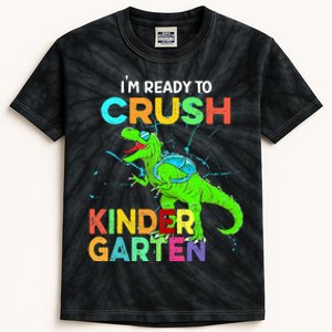 I'm Ready To Crush Kindergarten Dinosaur Back To School Kids Tie-Dye T-Shirt