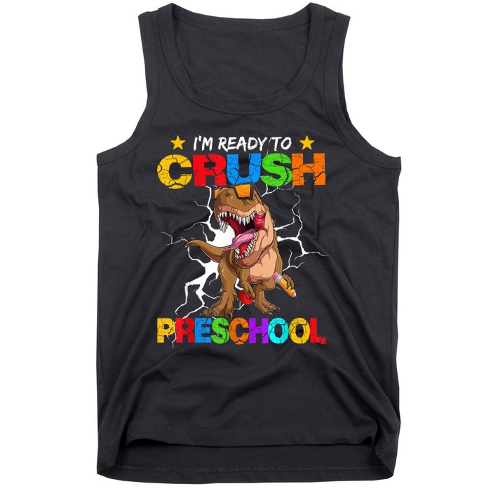 Im Ready To Crush Preschool Dinosaur Back To School Tank Top